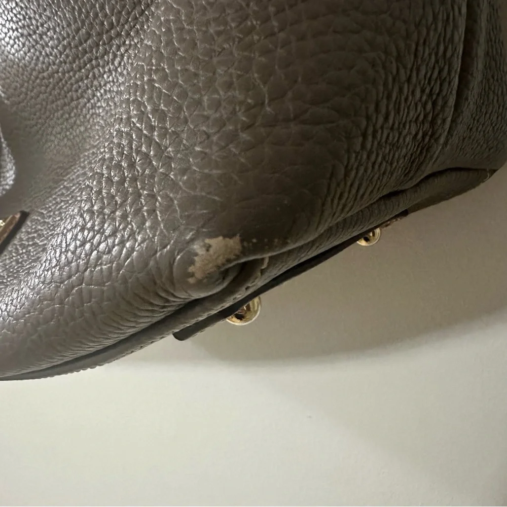 Dooney & Bourke Gray Pebble Grain Leather Paige Sac‎ Hobo Bag
